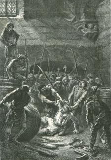 Le meurtre de l’évêque Gaudry par Alphonse de Neuville. (© DR).