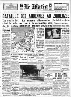 Le Matin, Une du 14 mai 1940 ©gallica.bnf.fr / BnF