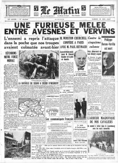 Le Matin, Une du 18 mai 1940 ©gallica.bnf.fr / BnF