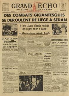 Le Grand Écho du Nord, Une du 15 mai 1940 - ©gallica.bnf.fr / BnF