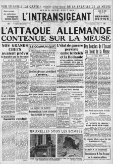 L'Intransigeant, Une du 16 mai 1940 ©gallica.bnf.fr / BnF