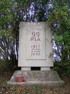 Le monument du 99e RIA à Pargny-Filain ©CD02
