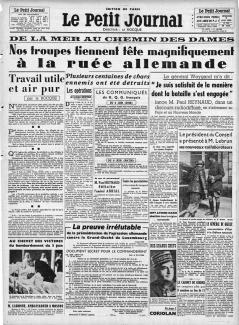 Le Petit Journal, Une du 7 juin 1940 ©gallica.bnf.fr / BnF