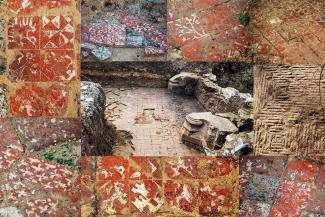 Montage cabinet XVe cheminée et sol pavé