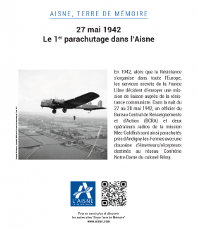 Plaque mémorielle - Vaux-Andigny ©CD02