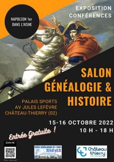 Salon généalogie histoire 15-16 octobre - Château-Thierry