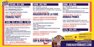 Programme Foire aux fromages 2023