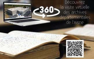 visuel de la visite virtuelles des archives
