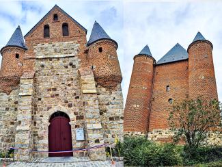 facade et arriere eglise d'Englancourt