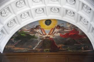 Fresque de la salle d'audience du Palais de Justice de Vervins