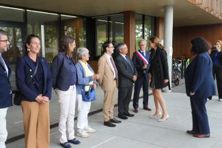 Accueil de la Ministre par le PCD