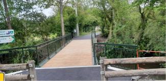 Vue de la passerelle de Bohéries-Vadencourt après travaux