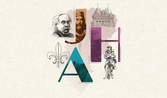 Illustration de la Journée d'histoire de l'Aisne représentant différentes périodes historiques du territoire axonais, dans le cadre de l'appel à communication 2027.