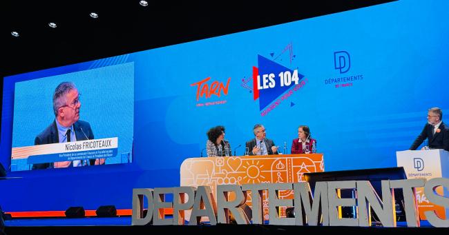 Intervention de Nicolas Fricoteaux sur la scène des Assises 2025 de Départements de France