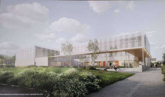 Esquisse construction du gymnase de Neuilly-Saint-Front ©Cabinet OMADA Architectes
