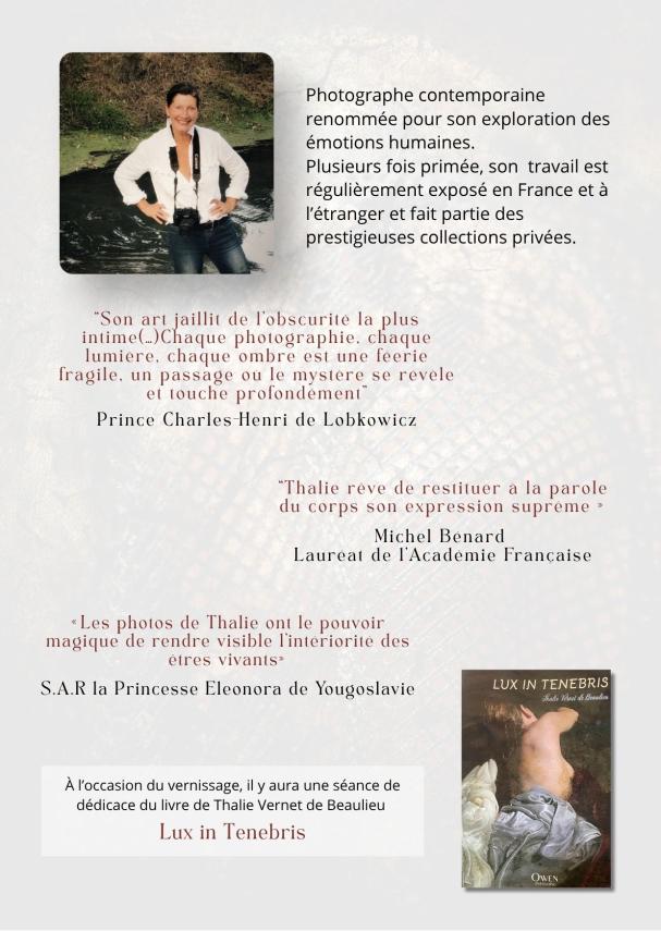 Flyer Thalie Vernet Verso