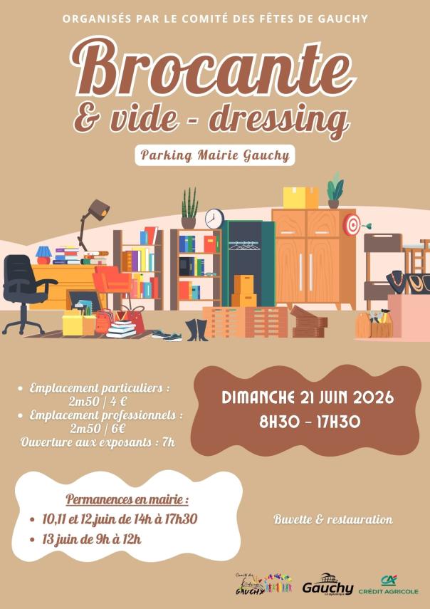 Affiche Brocante et vide-dressing