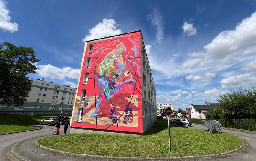 Fresque street art Ankhone < Laon < Aisne < Picardie 
