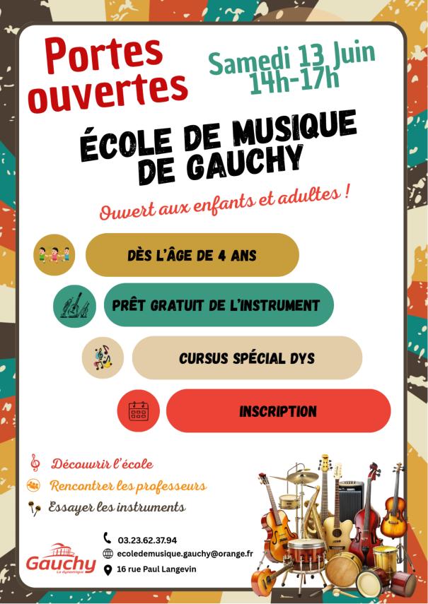 Affiche - Journée portes ouvertes de l'école de musique de Gauchy