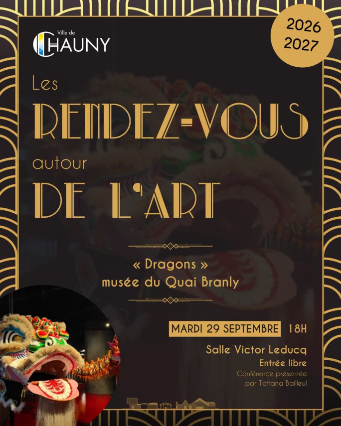 Conférences - Les rendez-vous autour de l’art 2026-2027 - POST - « Dragons » musée du Quai Branly