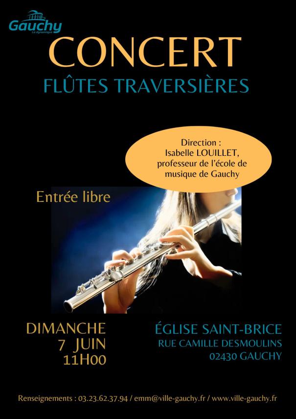 Affiche Concert de Flûtes Traversières