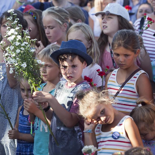 Moment d'hommage aux poilus