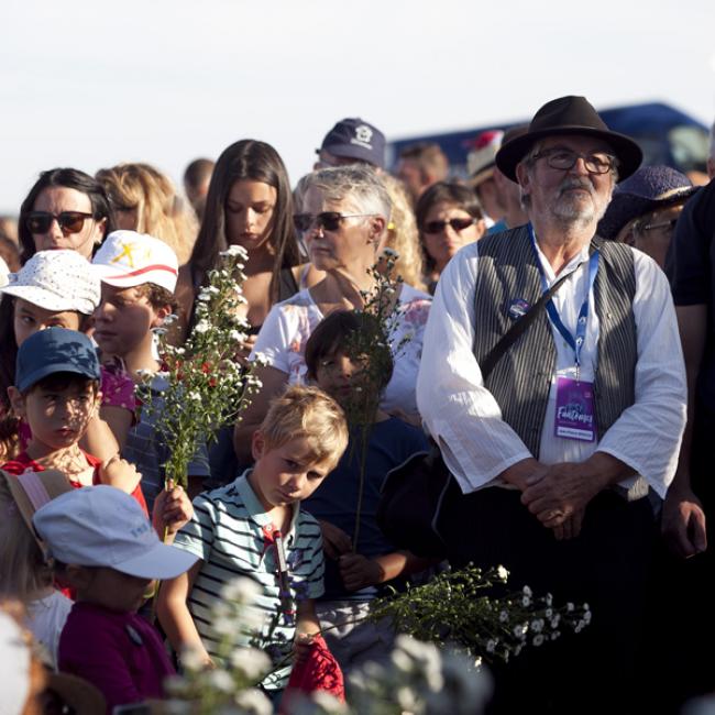 Moment d'hommage aux poilus