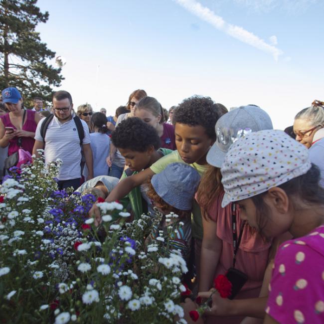 Moment d'hommage aux poilus