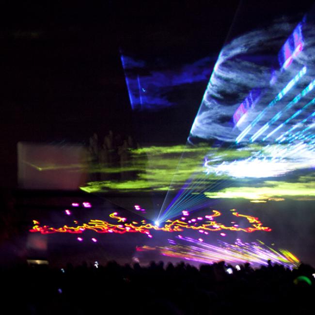 Un début de spectacle en laser