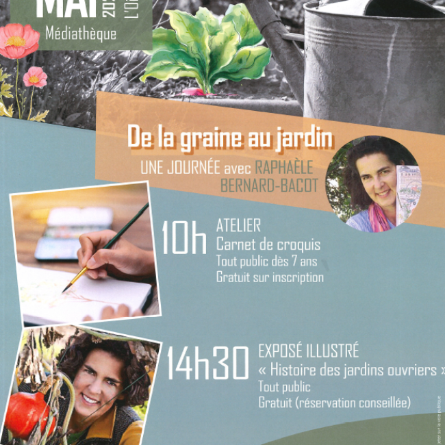 Atelier et conférence de Raphaèle Bernard-Bacot Le 15 mai 2024